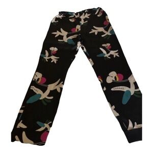 CHANEL multi-colour Silk Printed Pants